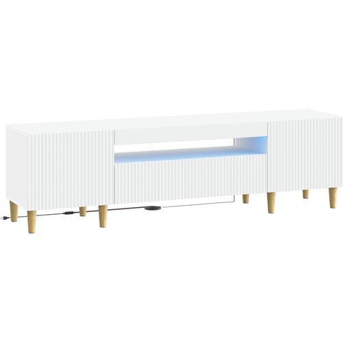  LED TV kabinet Bijela Konstruirano drvo Cene