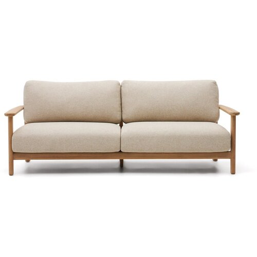 Kave Home Bež/u prirodnoj boji vrtna sofa od masivne tikovine Tirant – Cijene