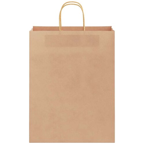  Papirnate vrećice 250 kom s ručkama smeđe 32x12x42 cm Slike