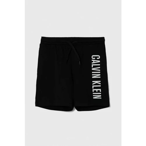 Calvin Klein Jeans Otroške kratke hlače za na plažo črna barva