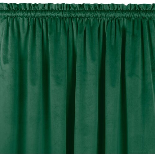  Curtain VILA color bottle green style classic 5 cm pole pocket with 3 cm fringe velvet 200x175 HOMEDE Slike