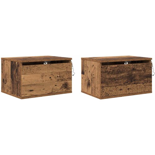  Wall-mounted noćni ormarić 2 pcs Staro drvo Konstruirano drvo Slike