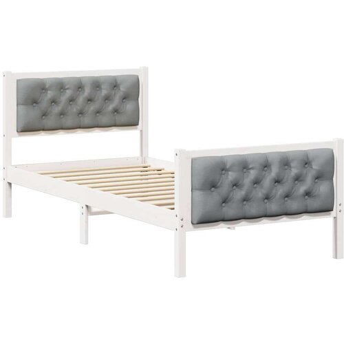  Konstrukcija postelje z vzglavjem Svetlo siva 90 x 200 cm, (5000084812) Slike