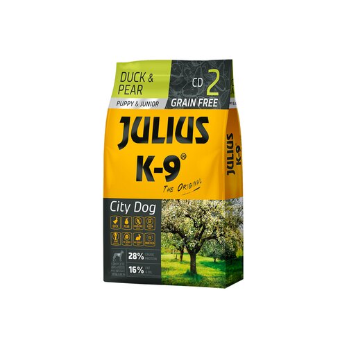 Julius-K9 Julius K9 Grain Free Puppy &amp;amp; Junior - Pačetina i kru&amp;scaron;ka, 10 kg Slike