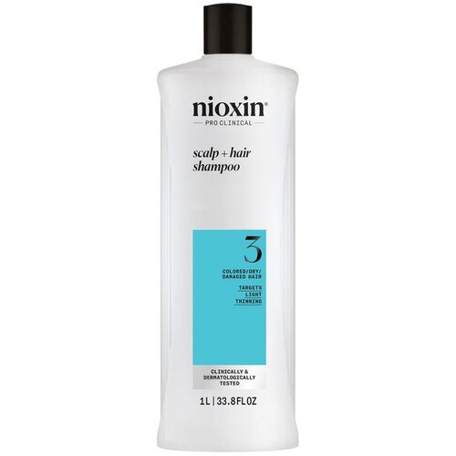 Nioxin System 3 - &Scaron;ampon - Obojena i o&scaron;tećena kosa s blagim proređivanjem 1000 ml Cijene