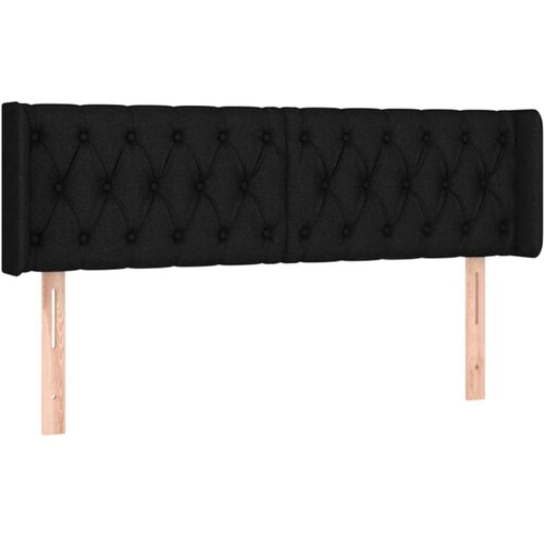  Uzglavlje crno 163x16x78/88 cm od tkanine Slike