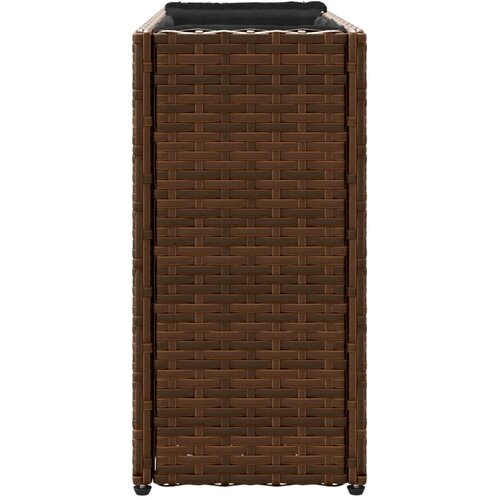  Vrtne sadilice s 2 posude 2 kom smeđe 90 x 20 x 40 cm poliratan Slike