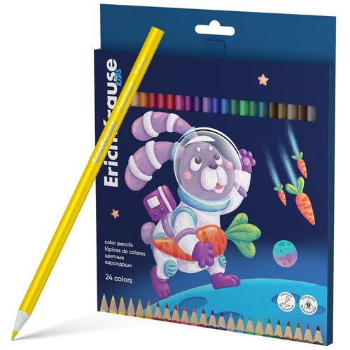  Drvene bojice ErichKrause trokutaste Kids Space animals  3mm 24/1 Cijene