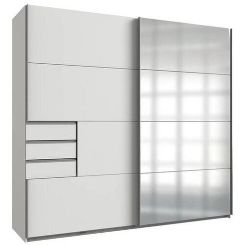 MID.YOU OMARA Z DRSNIMI VRATI, prozorno, bela, barve aluminija Cene