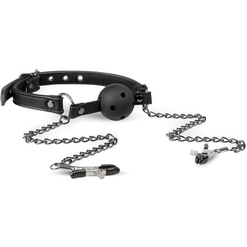 Easytoys Fetish Collection Gag EasyToys s sponkami za bradavičke Slike