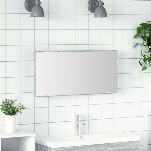  Ogledalo za kupaonicu s LED svjetlom svijetlosiva 80x37 cm Cijene