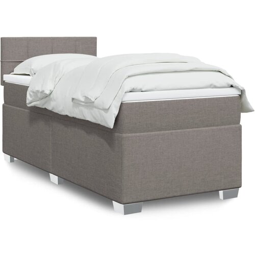 The Living Store Box spring postelja z vzmetnico taupe 100x200 cm blago - Box Spring Postelja, (21512043) Slike