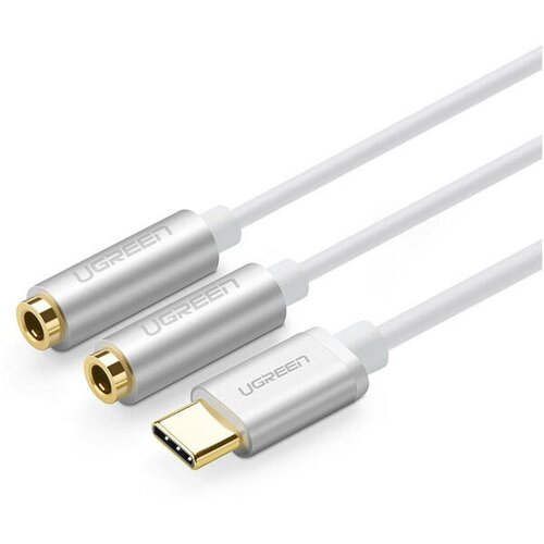 Ugreen kabel USB-C na 3.5 mm avdio 2x 30732, 25cm Cene