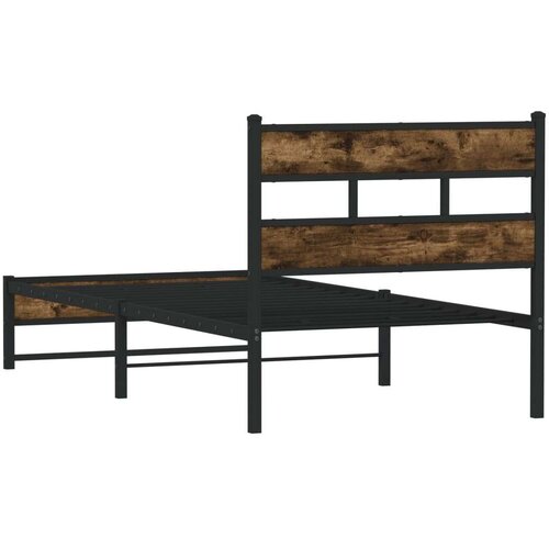 VidaXL Metalni okvir kreveta bez madraca boja hrasta 90x200 cm Slike