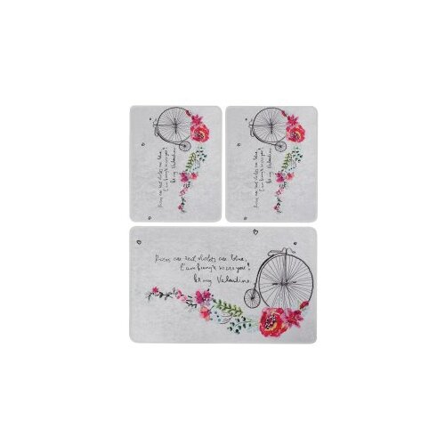  Monowheel multicolor bathmat set (3 pieces) Cene