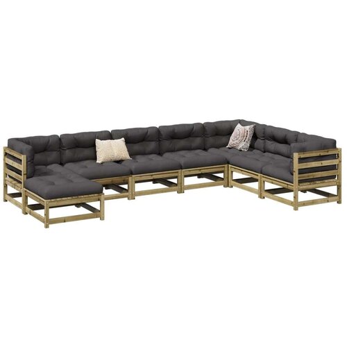  8-dijelni set vrtnih sofa od impregnirane borovine Cene