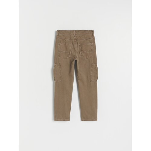 Reserved Hlače classic denim regular - Rjava Slike