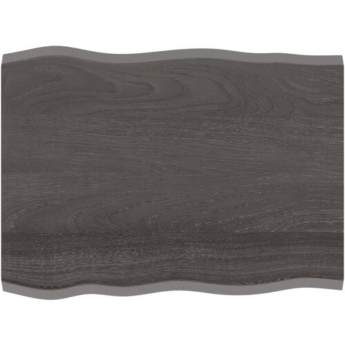vidaXL Mizna plošča temno siva 80x60x2 cm obdelana trdna hrastovina Cene