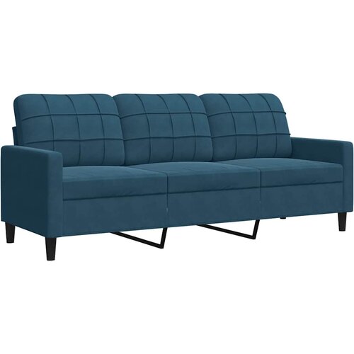  3-dijelni set sofa s jastucima plavi bar&amp;scaron;unasti Slike