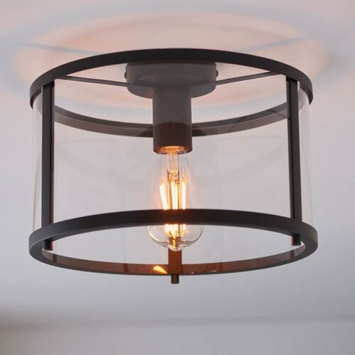 Endon 101540 - stropna svetiljka hopton 1xE27/10W/230V crna Slike