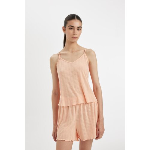 Defacto fall in Love Regular Fit Cotton Pajama Set with Strappy Shorts Slike