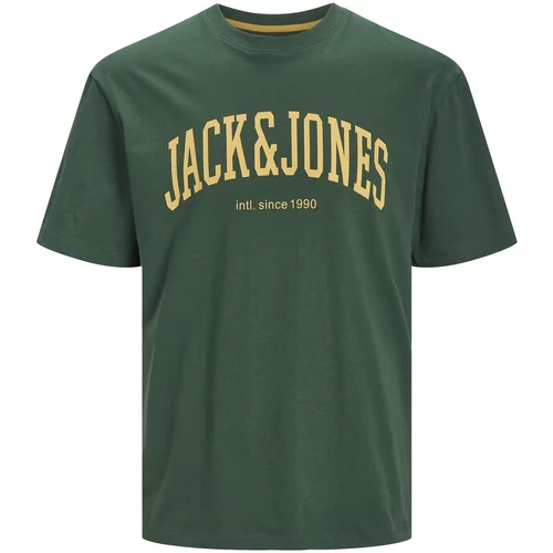 Jack & Jones Majica 'Josh' svetlo rumena / temno zelena