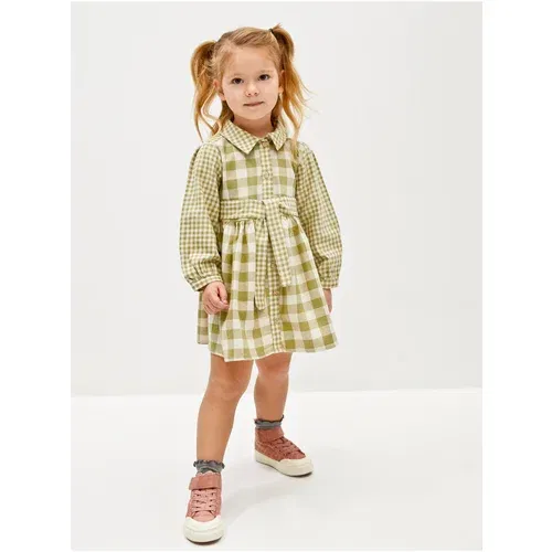 LC Waikiki Shirt Collar Long Sleeve Plaid Patterned Baby Girl Dress LC Waikiki Shirt Collar Long Sleeve Plaid Patterned Baby Girl Dress