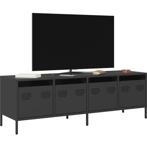 vidaXL TV ormarić crni 135x39x43,5 cm hladno valjani čelik Cijene