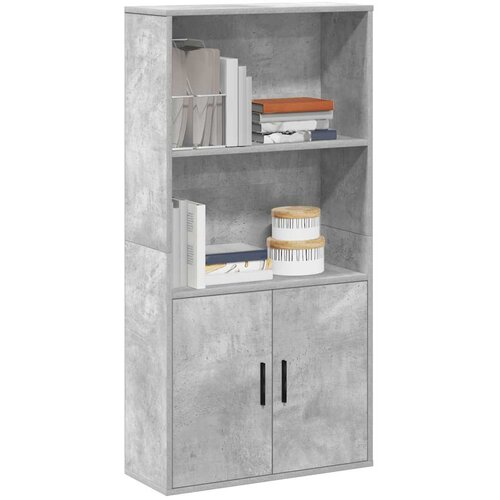 Furnova Knjižna omara betonsko siva 60x24x120 cm inženirski les, (21933340) Slike