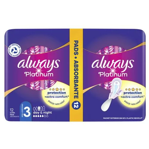 Always Platinum Day & Night higijenski uložak 12 kom za ženske