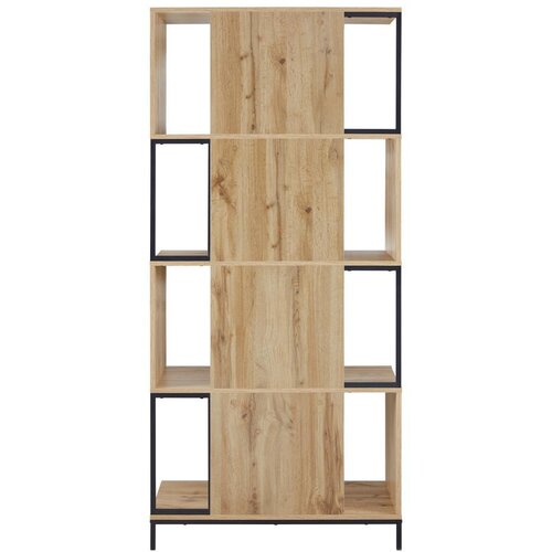 Bessagi Home regal geny, črna, barva hrasta Slike