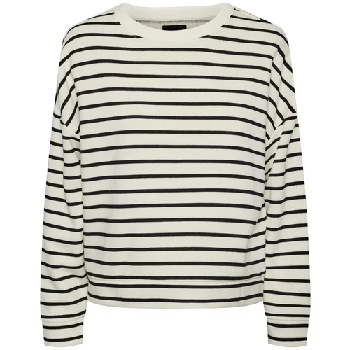 Pieces Sweater majica 'CHILLI' crna / bijela