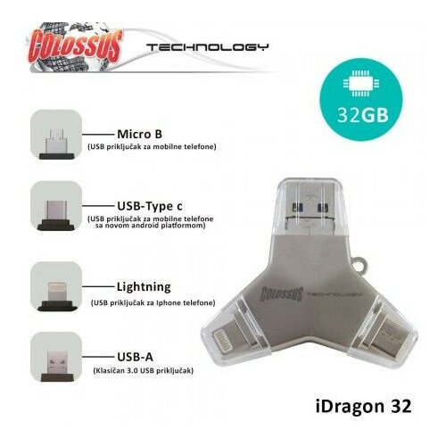 MULTI USB i DRAGON 4 u 1 U016A 32GB COLOSSUS Cene