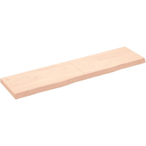  Polica 160x40x(2-6) cm neobrađena masivna hrastovina Slike
