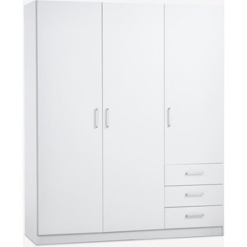  Ormar sa 3 vrata i 3 ladice 145x176cm, Bijela Cene