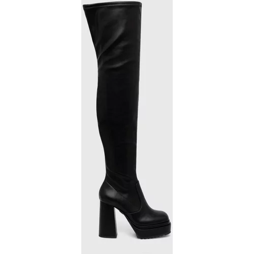 Buffalo Elegantni škornji May W Overknee ženski, črna barva, 1223075