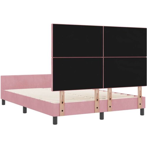 VidaXL Krevet s čeljustima Ružičasta 160x200 cm Bar&amp;scaron;un Slike