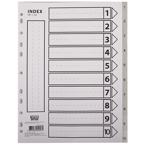 TTO Index 1-10 PVC Siva Cene