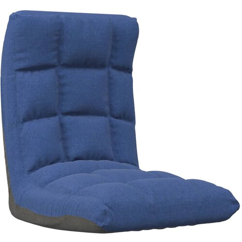 vidaXL Zložljiv talni stol modro blago, (20983701) Cene
