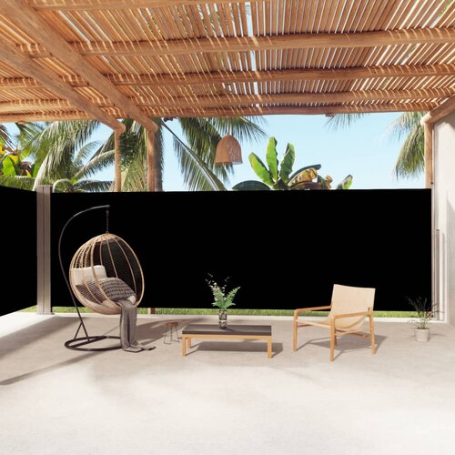 vidaXL Uvlačiva bočna tenda crna 200 x 1000 cm Cijene