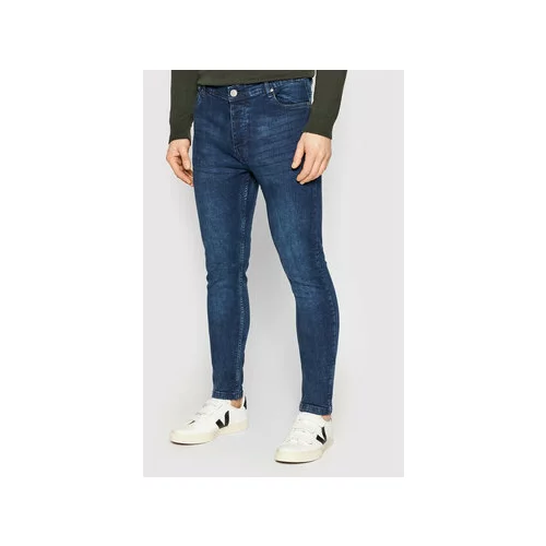 Brave Soul Jeans hlače MJN-MADISONDARK Mornarsko modra Skinny Fit