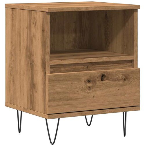 Maison Chic Nočna omarica - Nočna miza artisan hrast 40x35x50 cm inženirski les, (21689071) Cene