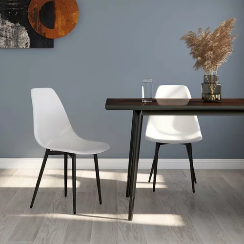  Jedilni stoli 2 kosa bele barve PP, (20699483)