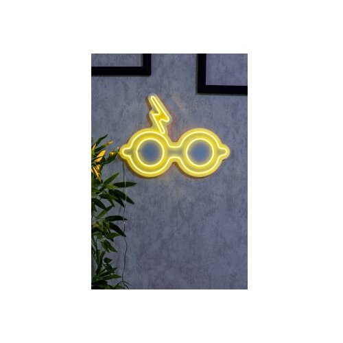 WALLXPERT dekorativna plastična led rasveta glasses and scar yellow Slike