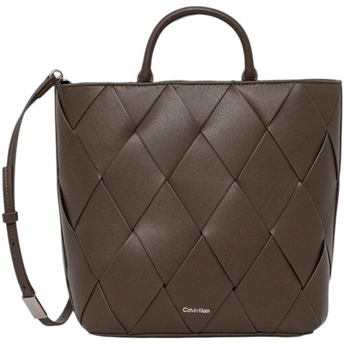 Calvin Klein Jeans CK WOVEN MEDIUM TOTE K60K613176 Smeđa Slike