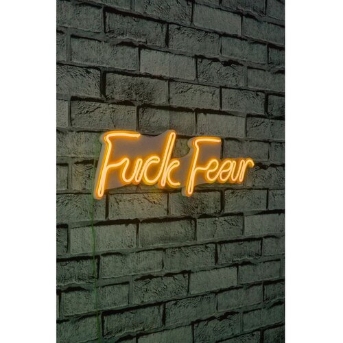 Wallity Dekorativna LED rasveta Fuck Fear, 36x25x2cm, Žuta Cene