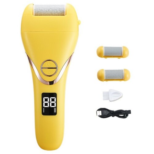 INF USB električni pilnik za pete z LED zaslonom, 3-stopenjski, polnljiv Yellow, (5000283924) Cene