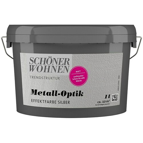 SCH&amp;Ouml;NER WOHNEN-Farbe Trendstruktur Barvni dekorativni omet (Srebrne barve, Mat, 1 l) Slike