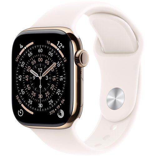 Apple Watch Series 11&nbsp;GPS + Cellular 42mm&nbsp;Gold Titanium Case with Light Blush Sport Band - M/L, (5000011461) Cene