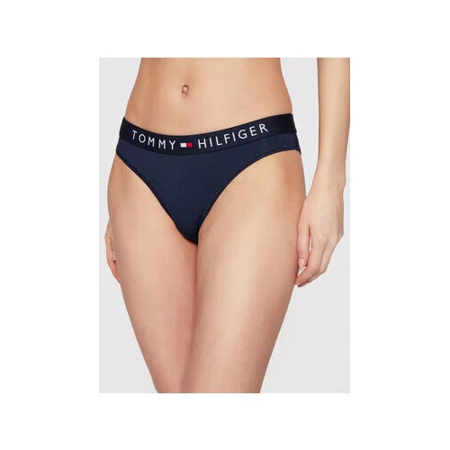 Tommy Hilfiger Klasične spodnje hlačke Bikini UW0UW01566 Mornarsko modra
